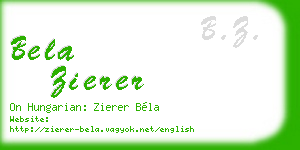 bela zierer business card